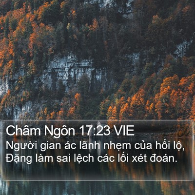 Châm Ngôn 17:23 VIE Bible Verse Image