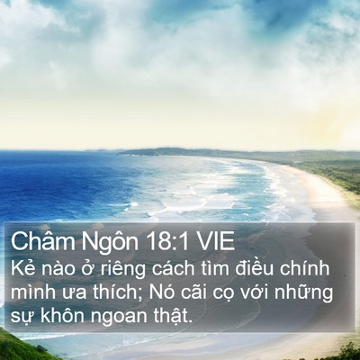Châm Ngôn 18:1 VIE Bible Verse Image