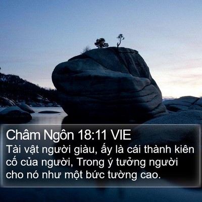 Châm Ngôn 18:11 VIE Bible Verse Image
