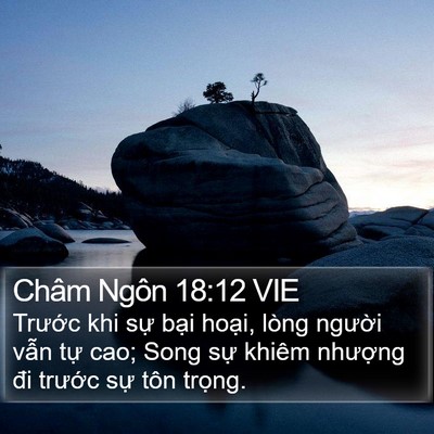 Châm Ngôn 18:12 VIE Bible Verse Image