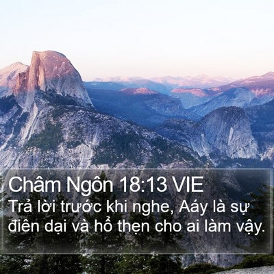 Châm Ngôn 18:13 VIE Bible Verse Image