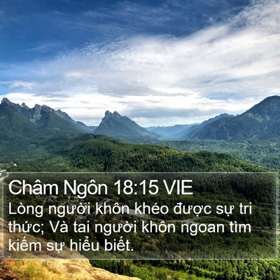 Châm Ngôn 18:15 VIE Bible Verse Image