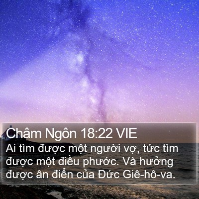 Châm Ngôn 18:22 VIE Bible Verse Image