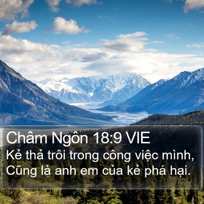 Châm Ngôn 18:9 VIE Bible Verse Image