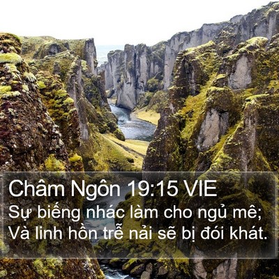 Châm Ngôn 19:15 VIE Bible Verse Image