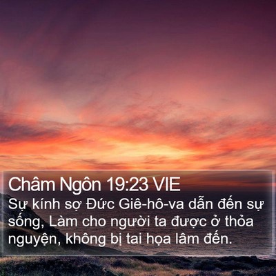 Châm Ngôn 19:23 VIE Bible Verse Image