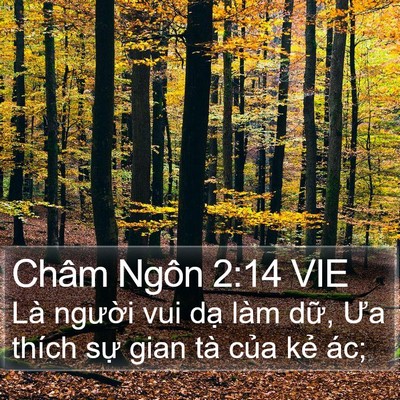 Châm Ngôn 2:14 VIE Bible Verse Image