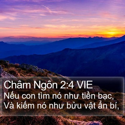 Châm Ngôn 2:4 VIE Bible Verse Image
