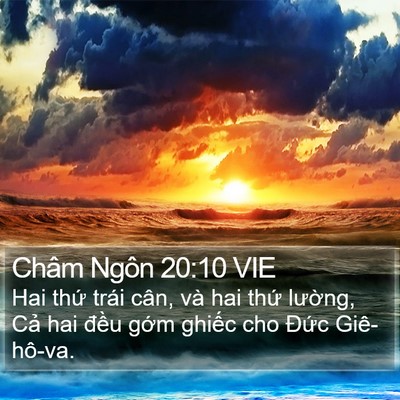 Châm Ngôn 20:10 VIE Bible Verse Image