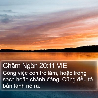 Châm Ngôn 20:11 VIE Bible Verse Image