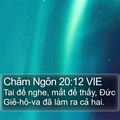 Châm Ngôn 20:12 VIE Bible Verse Image