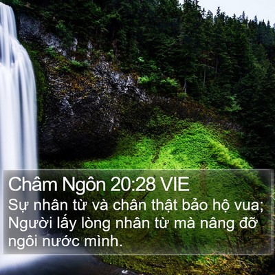 Châm Ngôn 20:28 VIE Bible Verse Image