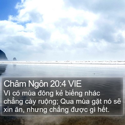 Châm Ngôn 20:4 VIE Bible Verse Image
