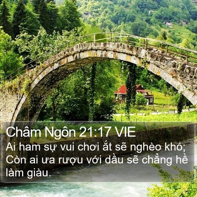 Châm Ngôn 21:17 VIE Bible Verse Image