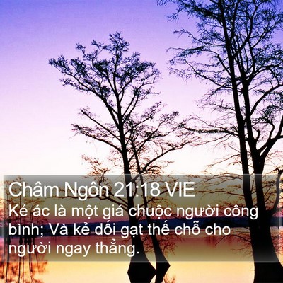 Châm Ngôn 21:18 VIE Bible Verse Image