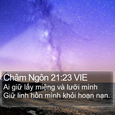 Châm Ngôn 21:23 VIE Bible Verse Image