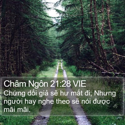 Châm Ngôn 21:28 VIE Bible Verse Image