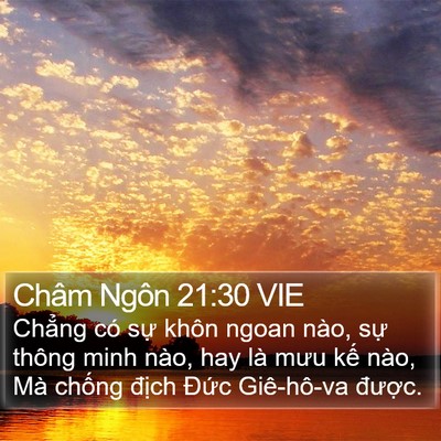 Châm Ngôn 21:30 VIE Bible Verse Image