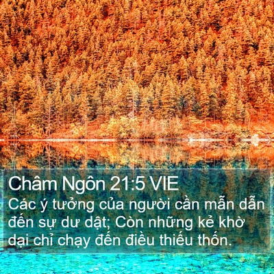 Châm Ngôn 21:5 VIE Bible Verse Image