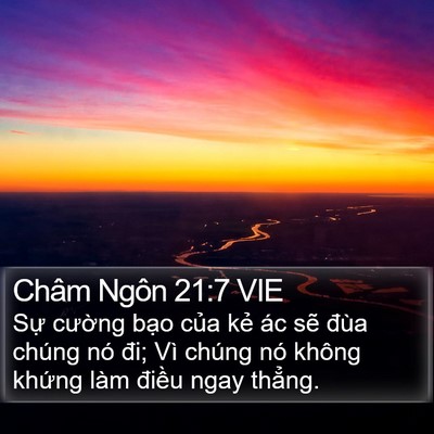 Châm Ngôn 21:7 VIE Bible Verse Image