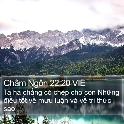 Châm Ngôn 22:20 VIE Bible Verse Image