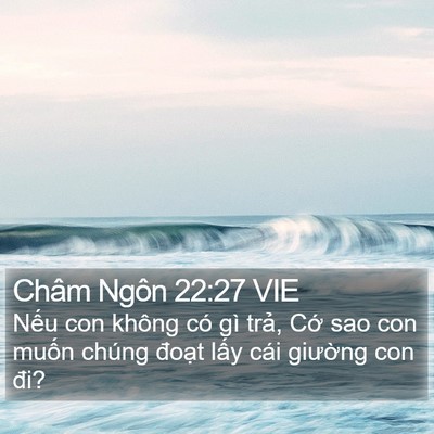 Châm Ngôn 22:27 VIE Bible Verse Image