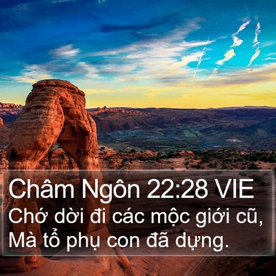 Châm Ngôn 22:28 VIE Bible Verse Image