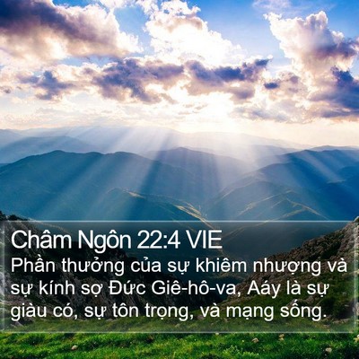 Châm Ngôn 22:4 VIE Bible Verse Image