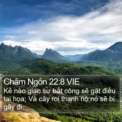 Châm Ngôn 22:8 VIE Bible Verse Image
