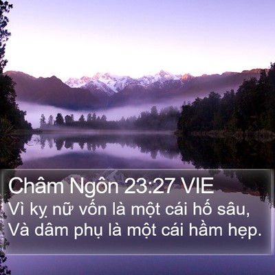 Châm Ngôn 23:27 VIE Bible Verse Image