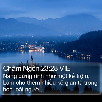 Châm Ngôn 23:28 VIE Bible Verse Image