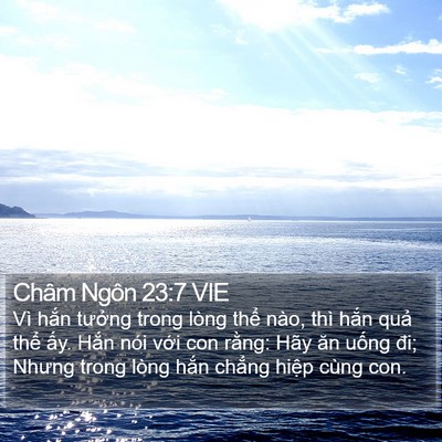 Châm Ngôn 23:7 VIE Bible Verse Image