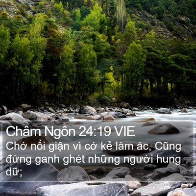 Châm Ngôn 24:19 VIE Bible Verse Image