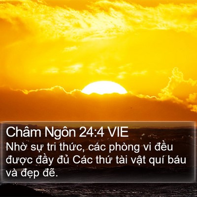 Châm Ngôn 24:4 VIE Bible Verse Image