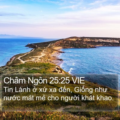 Châm Ngôn 25:25 VIE Bible Verse Image