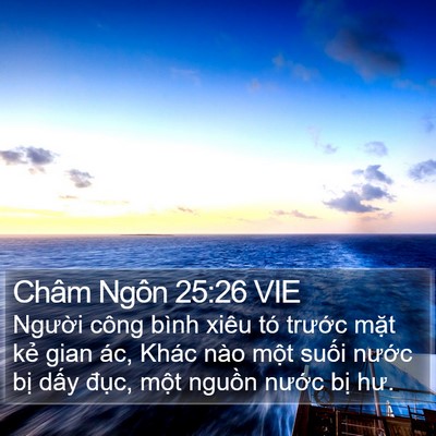 Châm Ngôn 25:26 VIE Bible Verse Image