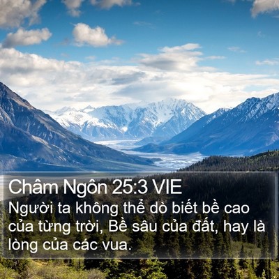 Châm Ngôn 25:3 VIE Bible Verse Image