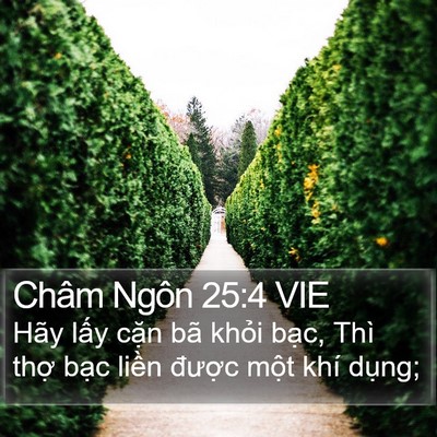 Châm Ngôn 25:4 VIE Bible Verse Image
