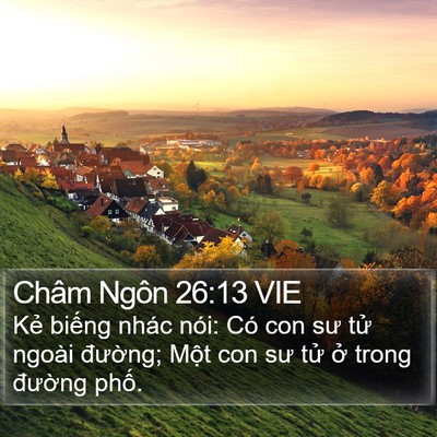 Châm Ngôn 26:13 VIE Bible Verse Image