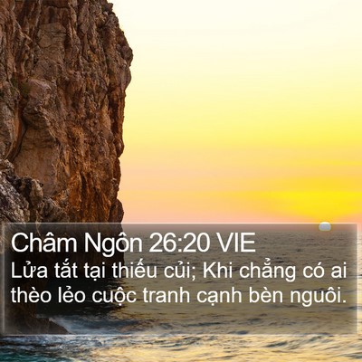 Châm Ngôn 26:20 VIE Bible Verse Image