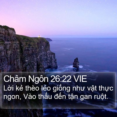 Châm Ngôn 26:22 VIE Bible Verse Image