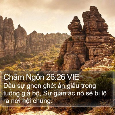 Châm Ngôn 26:26 VIE Bible Verse Image