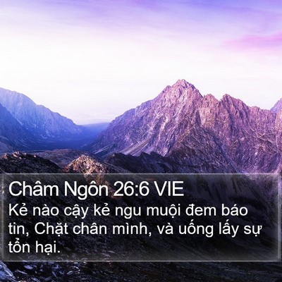 Châm Ngôn 26:6 VIE Bible Verse Image