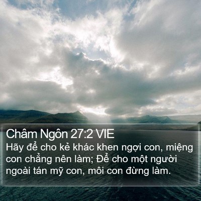 Châm Ngôn 27:2 VIE Bible Verse Image