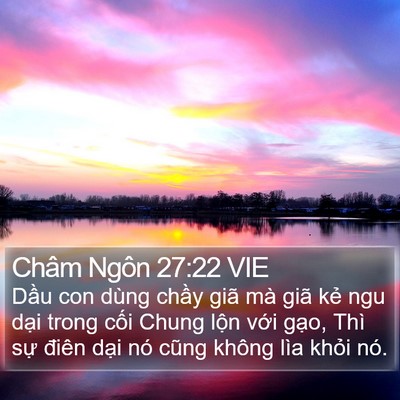 Châm Ngôn 27:22 VIE Bible Verse Image
