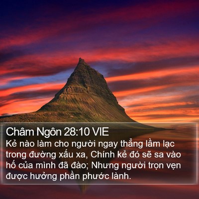 Châm Ngôn 28:10 VIE Bible Verse Image