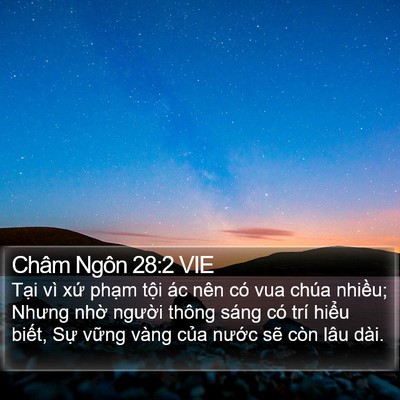 Châm Ngôn 28:2 VIE Bible Verse Image