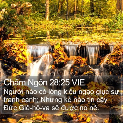 Châm Ngôn 28:25 VIE Bible Verse Image