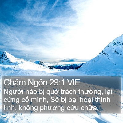 Châm Ngôn 29:1 VIE Bible Verse Image
