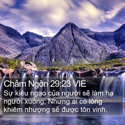 Châm Ngôn 29:23 VIE Bible Verse Image